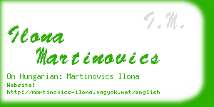 ilona martinovics business card